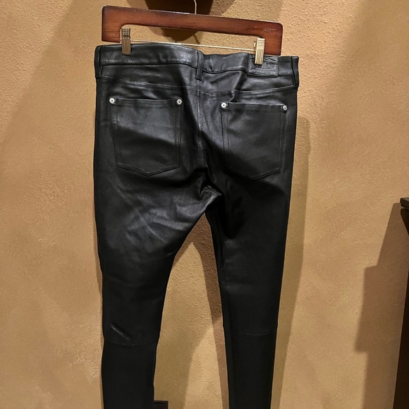 Polo Ralph Lauren Black Leather Pant Size 12 NWT - Picture 2 of 4